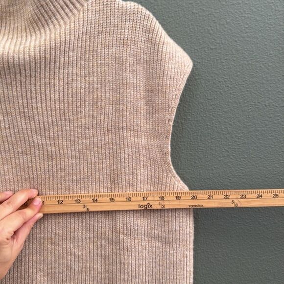 Stitches + Stripes 100% Mock Neck Sleeveless Ribbed Knit Dress Sz M - Picture 5 of 8